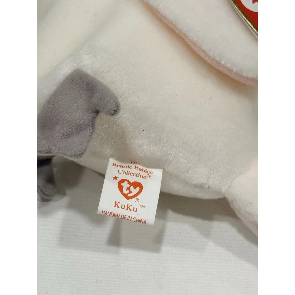 Ty Beanie Babies Kuku Cockatoo Bird With Tags *RARE ERRORS*